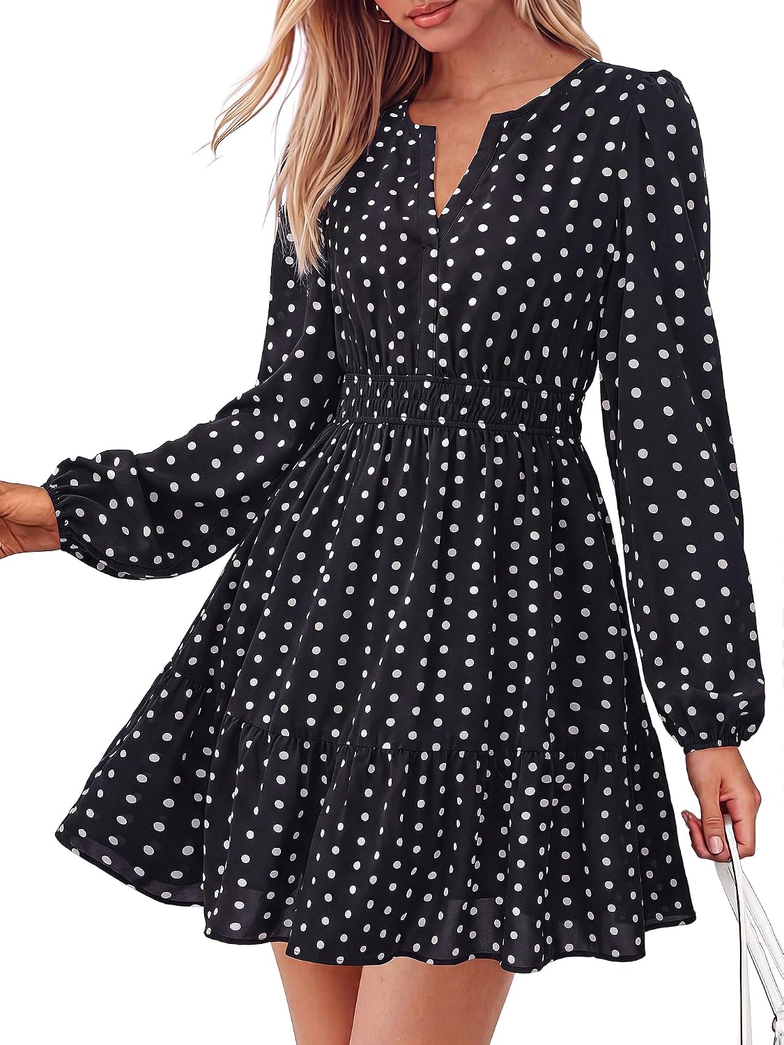 Fall Dresses Floral Long Sleeve Mini Dress image 1