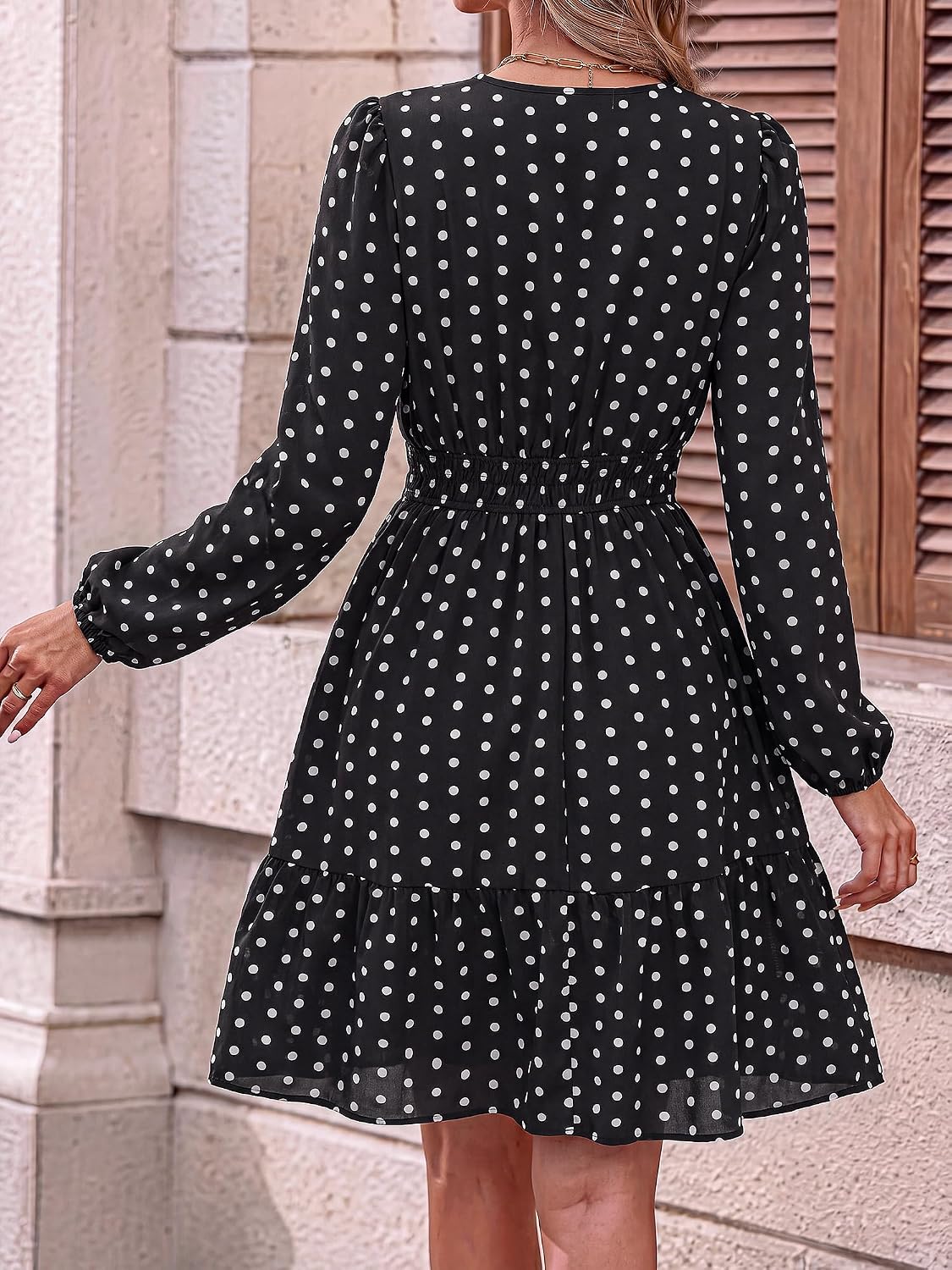 Fall Dresses Floral Long Sleeve Mini Dress image 3